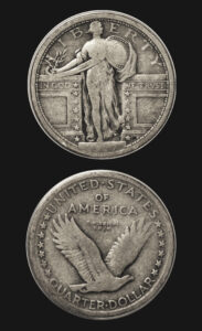 1917 - Standing Liberty Silver Quarter - G~VG
