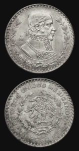 1962 - 1 Peso Mexican Coin - AU
