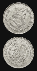1962 - 1 Peso Mexican Coin - EF