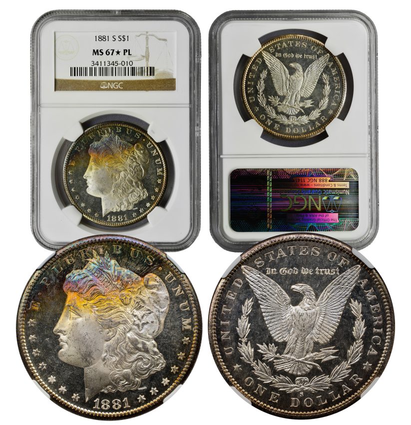 1881-S Morgan Dollar MS67 Star PL NGC